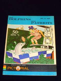 MIAMI DOLPHINS & BOSTON PATRIOTS   AFL PROGRAM   1967  