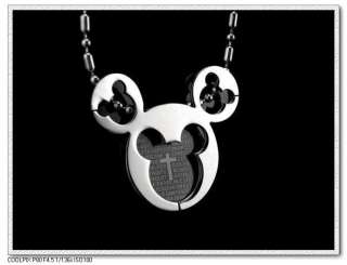 STERLING SILVER mickey mouse cross necklace beautiful  
