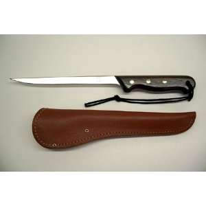 Grohmann Knives Fillet Knife w Leather Sheath 7  Kitchen 
