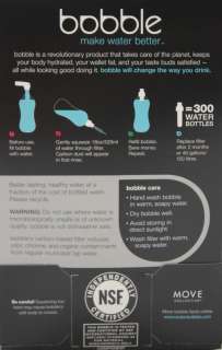 Bobble Water Bottle & 2 Filters 18.5 BPA Free LAVENDER  