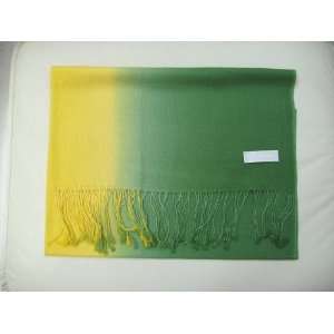Very Special Eye catching Two Tone Green Blending to Yellow Cashmere 