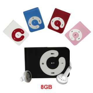 Portable Super Mini Clip  Player Cute Gift 8GB Black  