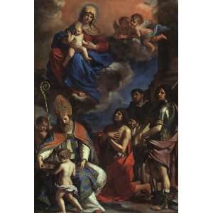   Mounted Print Guercino The Patron Saints of Modena