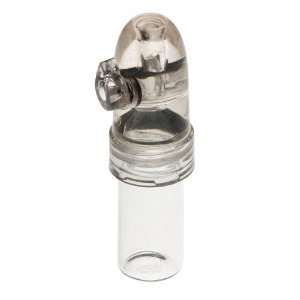 Snuff Bullet Acrylic with Glass Vial   CLEAR