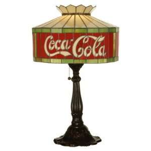  Meyda Tiffany 74067 Coca Cola   Table Lamp, Stained