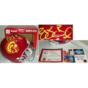  Reggie Bush Signed USC Riddell f/s Rep Helmet Sports 