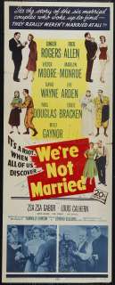Were Not Married 52 MARILYN MONROE Insert Movie Poster  