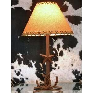    Star Table Lamp With Crossed Horseshoes (H Base)