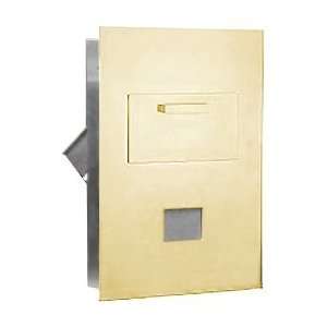 Collection Unit   for 5 Door High 4B+ Mailbox Units   Sandstone   Rear 