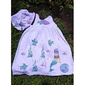  Hawaiian Girls Dress Set Lavender Mermaid Size 6 Kitchen 