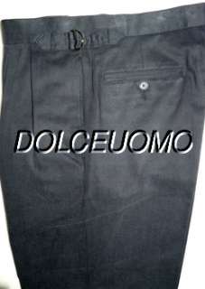 NEW $195 men BOBBY JONES DRESS PANTS 32 W 100% Cotton BLACK BUCKLES b8 