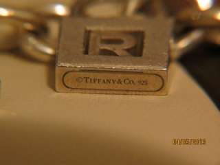   Genuine Tiffany & Co Sterling Silver Charm Bracelet & Letter Padlocks