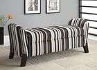 New Storage Bench In a Brown and Black Striped Microvelvet W 