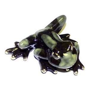  Green/Black Baby Frog ~ 4.25 Inch