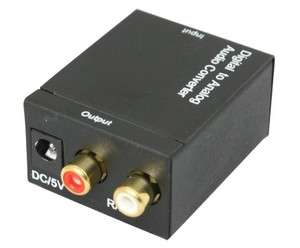 Digital Coax Optical TOSLINK to Analog Audio Converter Ship from US 