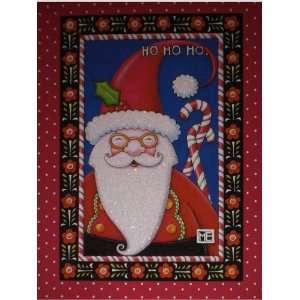  Glittered Mary Engelbreit Santa Ho Ho Ho Note Cards w 