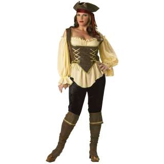 Womens PLUS Costumes RUSTIC PIRATE LADY Halloween NEW  