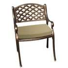 DC America Mesh Arm Chair with Cushion, Set of 2, Bronze Finish