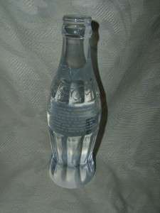 Coca Cola Hobbleskirt Contour Bottle Glass Paperweight  
