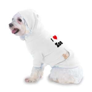  I Love/Heart Zoe Hooded T Shirt for Dog or Cat LARGE 