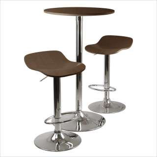   Kallie 3pc Table & Stools Cappuccino Pub Set 021713933447  