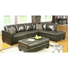 Best Quality 2 pc dark brown bonded leather sectional sofa with tufted 