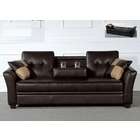 bycast leather adjustable futon sofa bed in black bycast leather