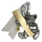 Gloria Duchin® Genuine Pewter Bear with Ruler Ornament