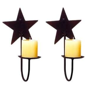 Western Single Candle Sconce, Set of 2, 10 Designs