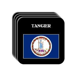US State Flag   TANGIER, Virginia (VA) Set of 4 Mini Mousepad Coasters