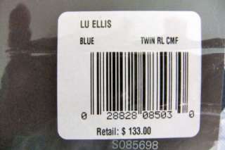 NIP $180 RALPH LAUREN UNIVERSITY ELLIS COMFORTER SET 2PC TWIN BLUE 