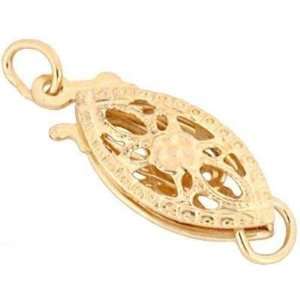 14K Gold Pearl Filigree Jewelry Bead Clasp Arts, Crafts & Sewing