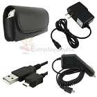 leather pouch car home charger usb for lg vx9200 env3