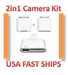 2in1 Camera Connection Kit SD Card Adapter iPad iPhone4  
