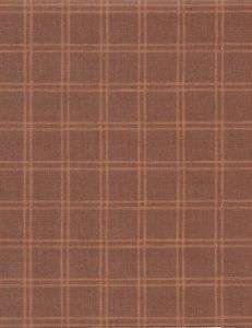 Rusty Brick Red Country Plaid Wallpaper Double Rolls  