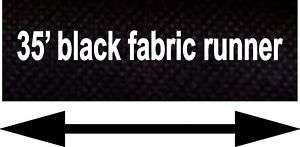 NEW 35 FOOT LONG BLACK AISLE RUNNER   FABRIC   35  