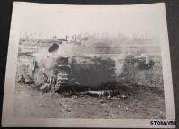   II B & W South Pacific photo 2 Japanese tanks & crew destroyed  