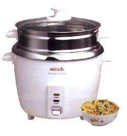 Lightly Used Miracle Excusives Stainless Steel Rice Cooker ME81  
