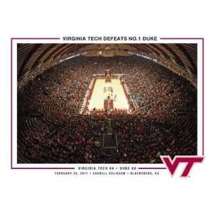 Virginia Tech Hokies Virginia Tech Defeats No.1 Duke Canvas Photo 