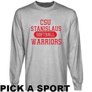  Cal State Stanislaus Warriors Ash Custom Sport Long Sleeve 
