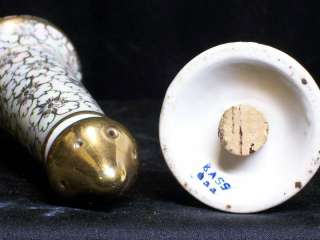 Vintage Ceramic Salt Pepper Shaker Set Gold Gilt Pearlized Marked KASS 