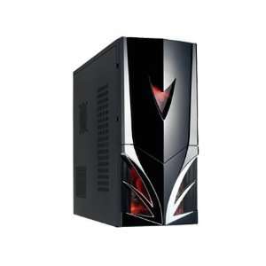 Tiveco Ghost High Airflow ATX Case with Red LED Cooling Fans, Front 