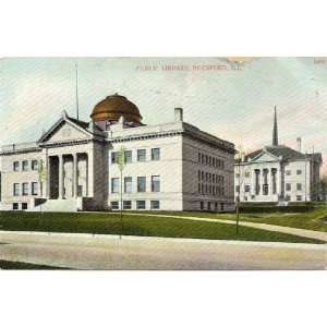   Vintage Postcard   Public Library   Rockford Illinois 