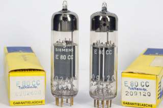NOS (New Old Stock) SIEMENS E80CC vintage electron tubes made in 