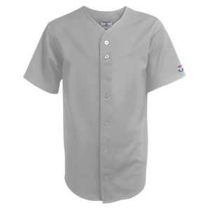  Home Run Full Button Polyester Custom Baseball Jersey 33 SILVER 