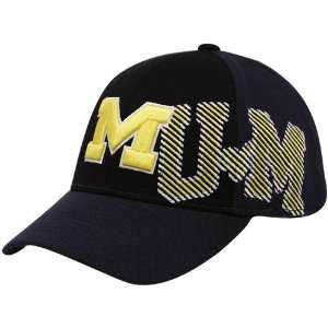   the World Michigan Wolverines Navy Blue Black Sideline 1 Fit Flex Hat