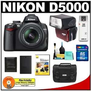 Nikon D5000 Digital SLR Camera w/ 18 55mm VR Lens with 
