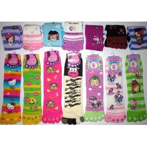  Wholesale Lot 10 Womens Juniors Toe Socks Cool and Unique 