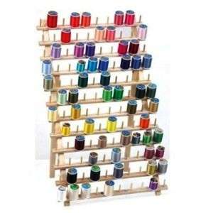 120 SPOOL WOODEN THREAD RACK FOR SMALL THREAD CONES EMBROIDERY THREADS 