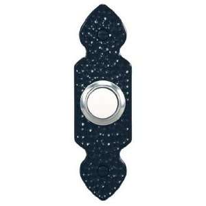  Basic Series Hammered Black with White Doorbell Button 